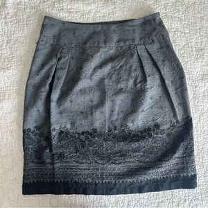 Exofficio Gray Floral Pencil Skirt